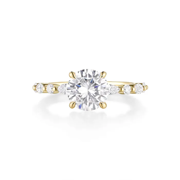 Rings LJ Marquise Accent Solitaire engagement Ring