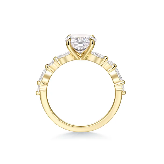 Rings LJ Marquise Accent Solitaire engagement Ring