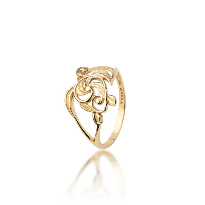 Rings Maui Divers Jewelry Living Heirloom Honu Ring in Gold 16mm