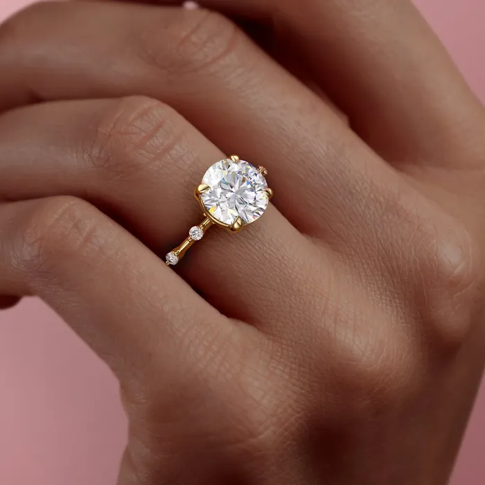 Round Cut Moissanite Ring Delicate Vintage Style Flawless Moissanite Rings Round Cut Moissanite Ring Delicate Vintage Style Flawless Moissanite Rings