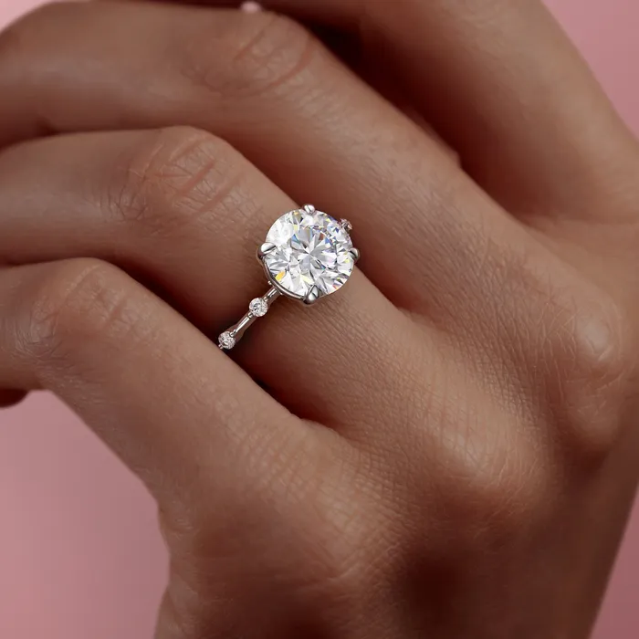 Round Cut Moissanite Ring Delicate Vintage Style Flawless Moissanite Rings Round Cut Moissanite Ring Delicate Vintage Style Flawless Moissanite Rings