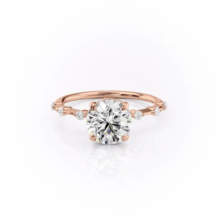 Round Cut Moissanite Ring Delicate Vintage Style Flawless Moissanite Rings Round Cut Moissanite Ring Delicate Vintage Style Flawless Moissanite Rings