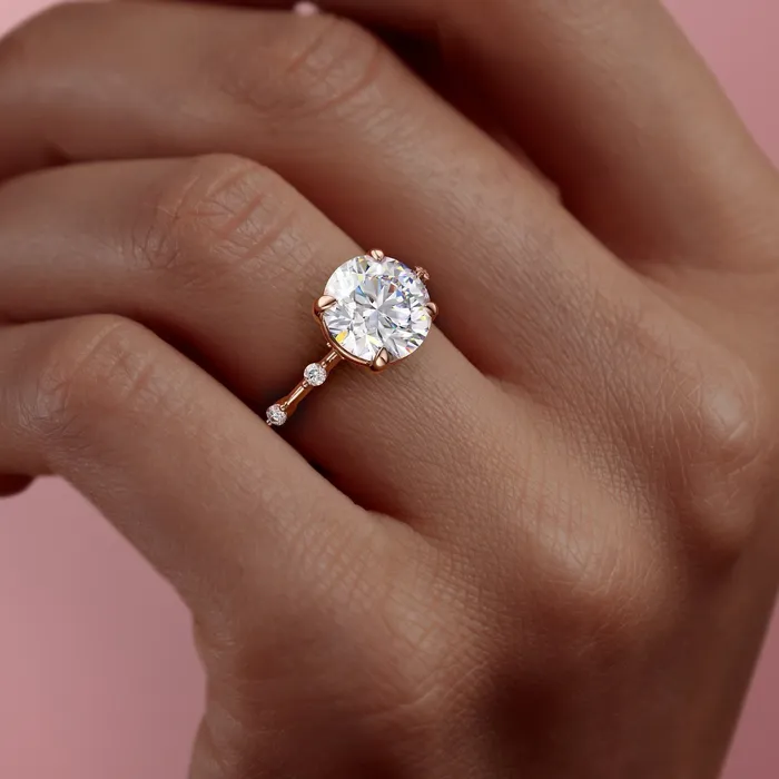 Round Cut Moissanite Ring Delicate Vintage Style Flawless Moissanite Rings Round Cut Moissanite Ring Delicate Vintage Style Flawless Moissanite Rings