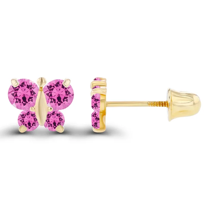 Sterling Silver Rhodium 175mm 250mm Round Amethyst Butterfly Screwback Earring Silver Earrings Sterling Silver Rhodium 175mm 250mm Round Amethyst Butterfly Screwback Earring Silver Earrings
