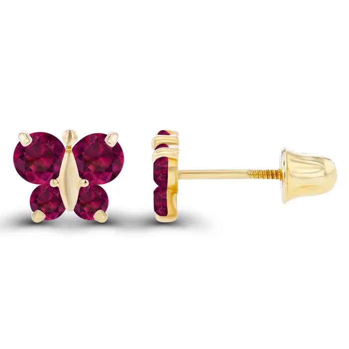 Sterling Silver Rhodium 175mm 250mm Round Amethyst Butterfly Screwback Earring Silver Earrings Sterling Silver Rhodium 175mm 250mm Round Amethyst Butterfly Screwback Earring Silver Earrings