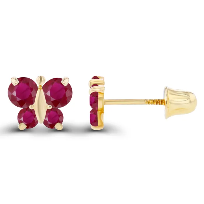 Sterling Silver Rhodium 175mm 250mm Round Amethyst Butterfly Screwback Earring Silver Earrings Sterling Silver Rhodium 175mm 250mm Round Amethyst Butterfly Screwback Earring Silver Earrings