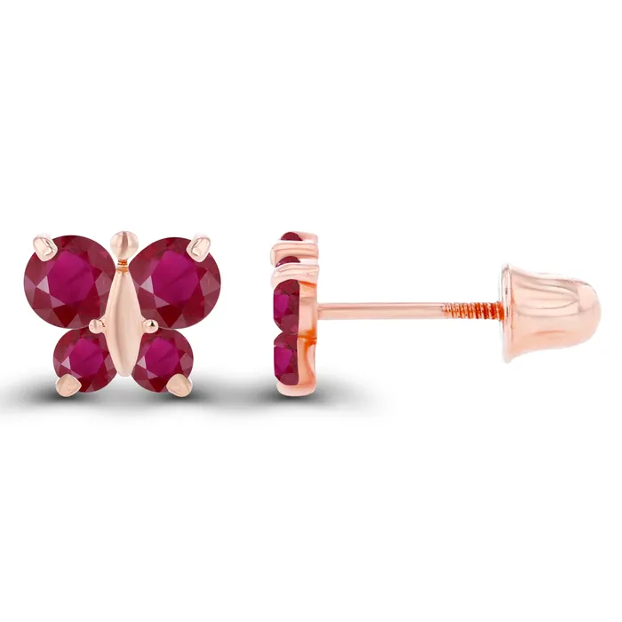 Sterling Silver Rhodium 175mm 250mm Round Amethyst Butterfly Screwback Earring Silver Earrings Sterling Silver Rhodium 175mm 250mm Round Amethyst Butterfly Screwback Earring Silver Earrings