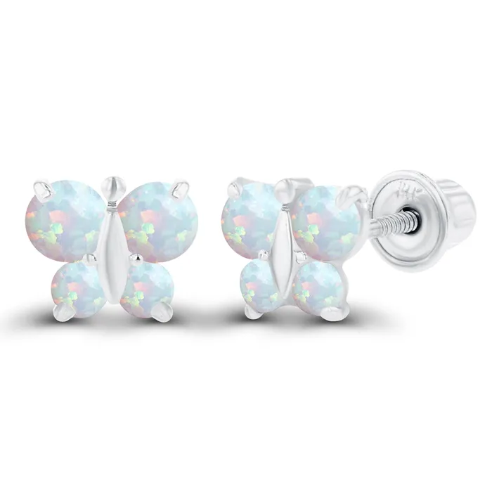 Sterling Silver Rhodium 175mm 250mm Round Amethyst Butterfly Screwback Earring Silver Earrings Sterling Silver Rhodium 175mm 250mm Round Amethyst Butterfly Screwback Earring Silver Earrings