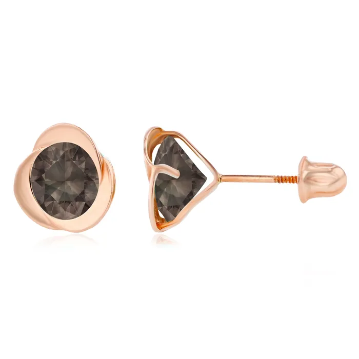 Sterling Silver Rhodium 6mm Round Amethyst Invert Screwback Earrings Silver Earrings