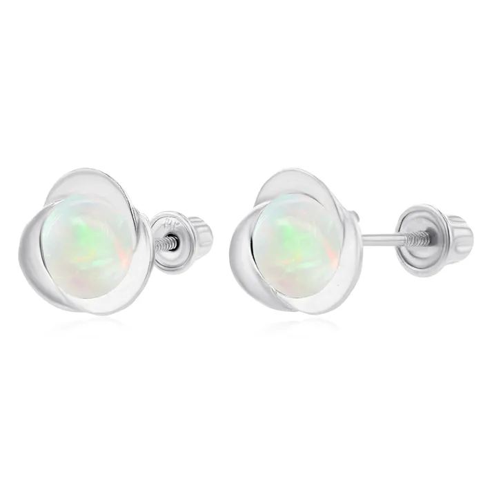 Sterling Silver Rhodium 6mm Round Amethyst Invert Screwback Earrings Silver Earrings