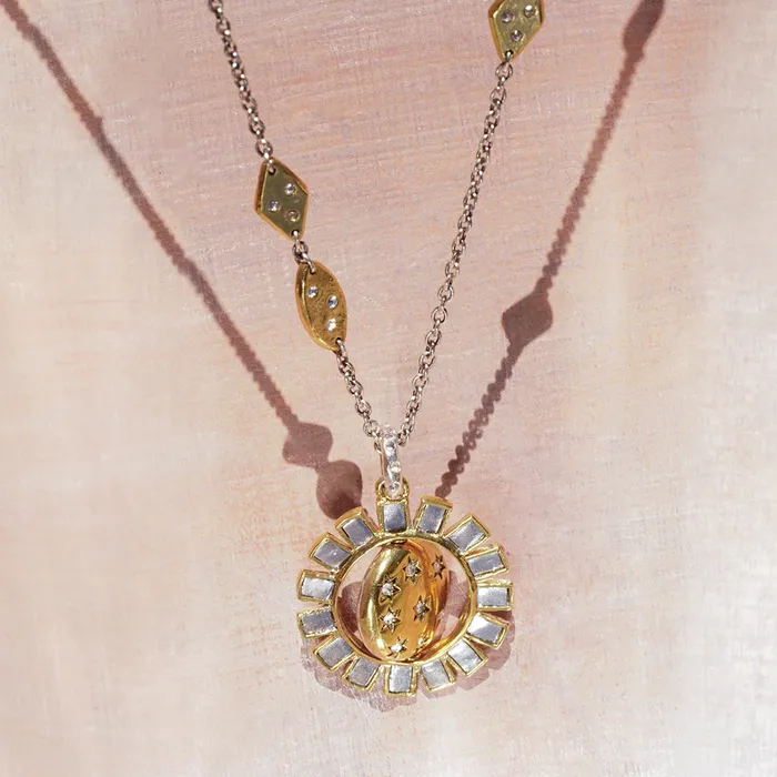 Waxing Poetic Made of Stars Spinner Pendant Necklaces