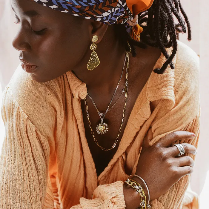 Waxing Poetic Made of Stars Spinner Pendant Necklaces