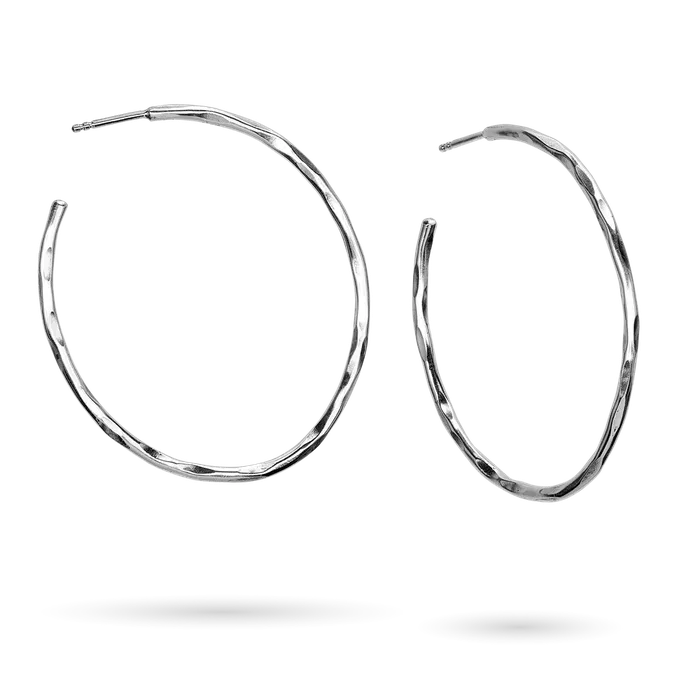 Waxing Poetic Rings Airy Oval Hoops Large Sterling Silver